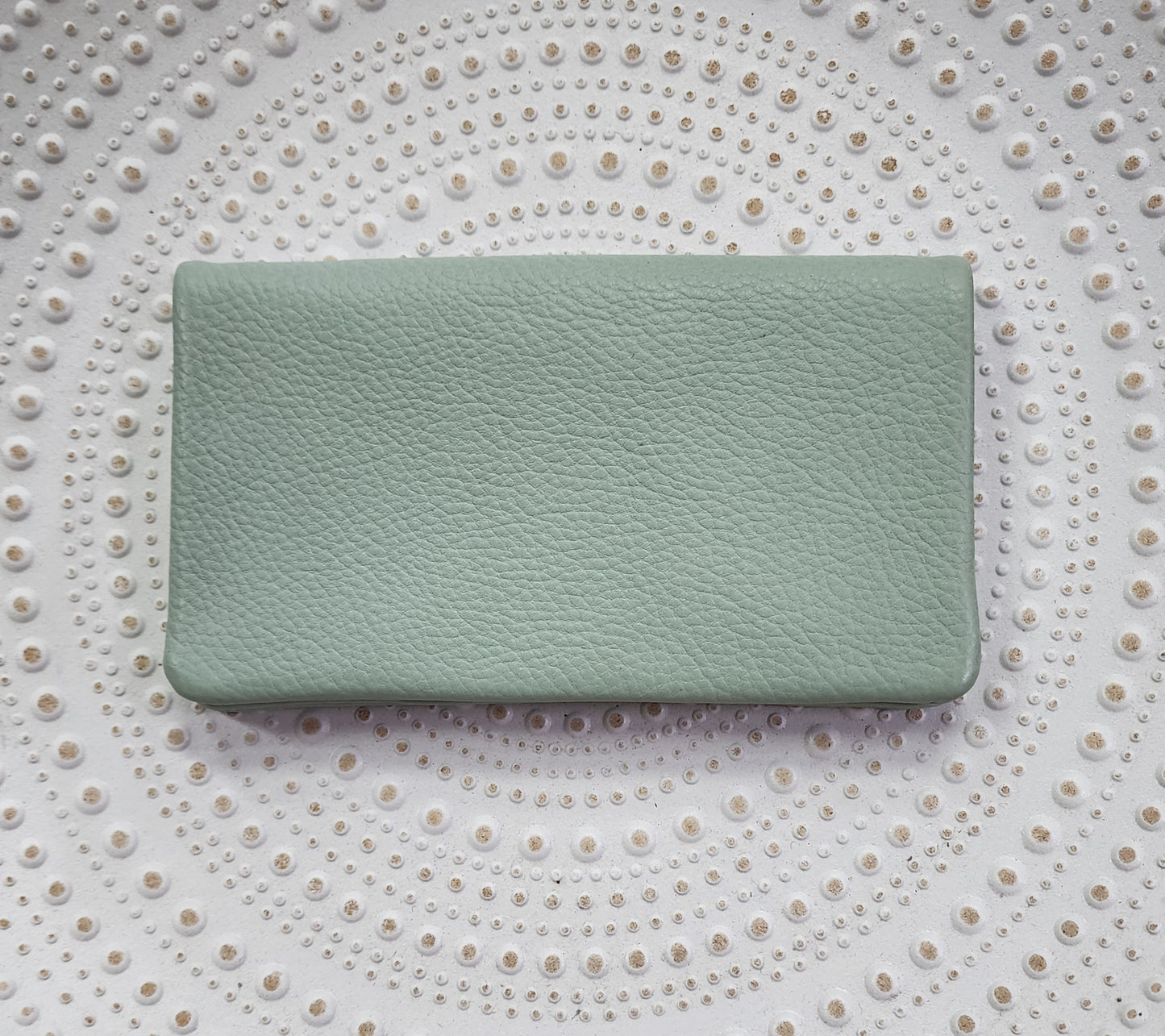 Leather wallet- Seafoam