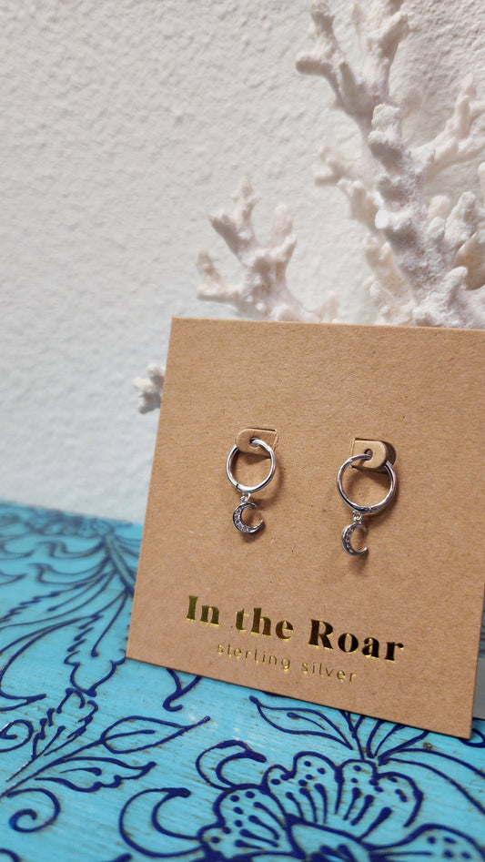 In the Roar-Huggies-925 Sterling Silver/ Moons