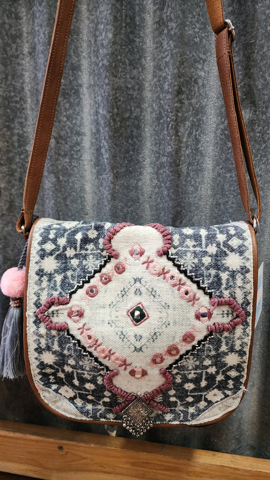 Embroidered Satchel bag