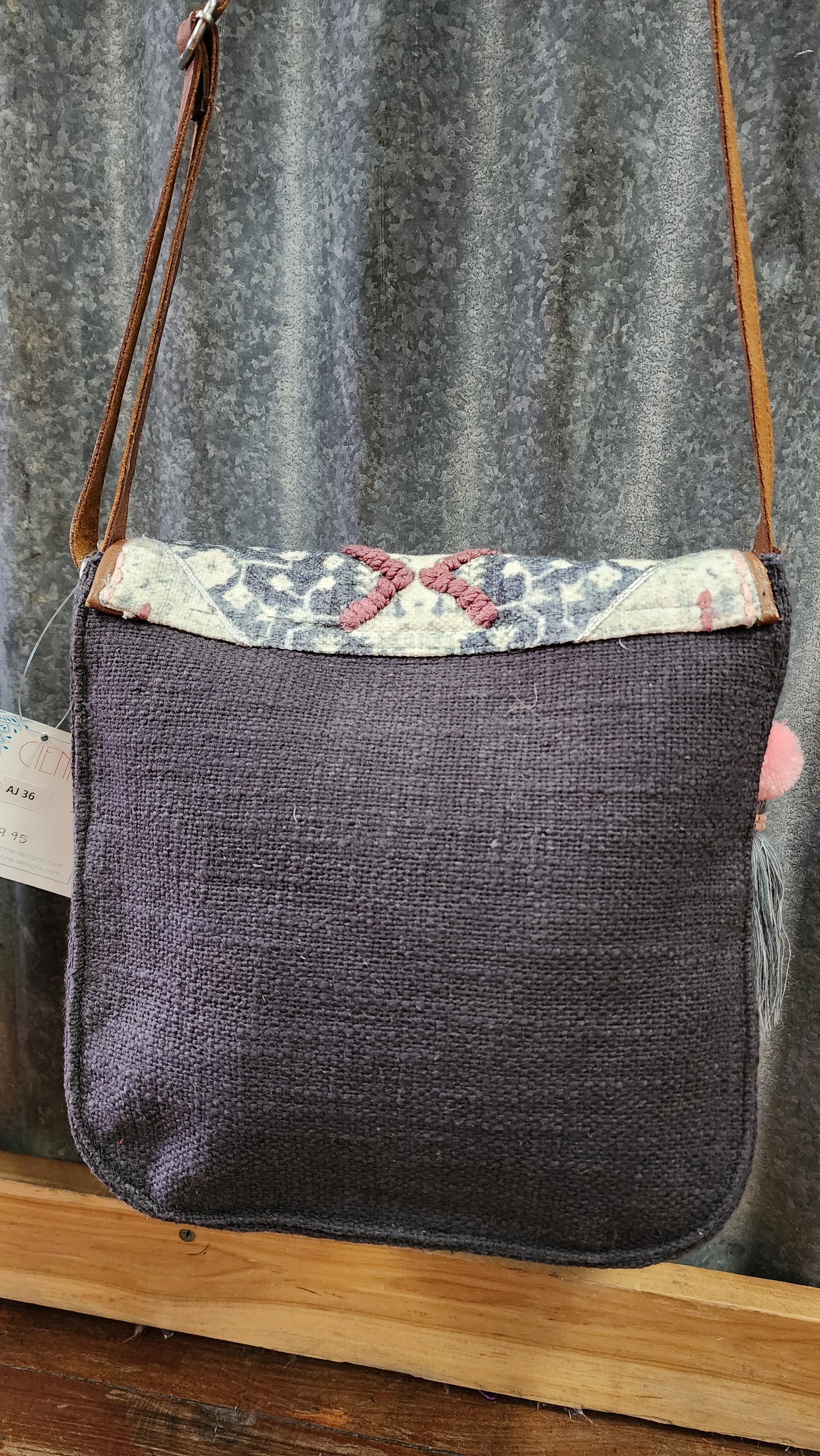 Embroidered Satchel bag