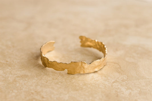 Island 18kt Yellow Gold Plated Cuff Bracelet