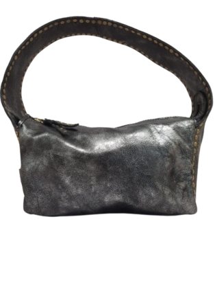 Leather handbag-Meisha/Metal