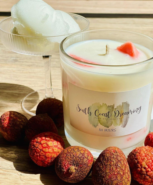 Lychee & Guava Sorbet chunk candle