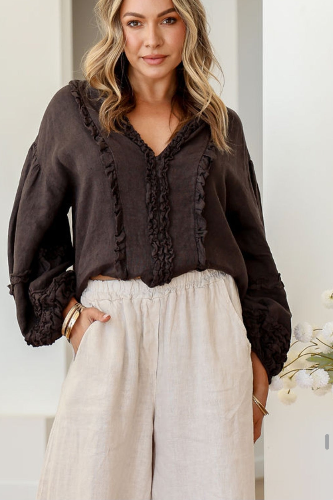 Carina Linen Blouse