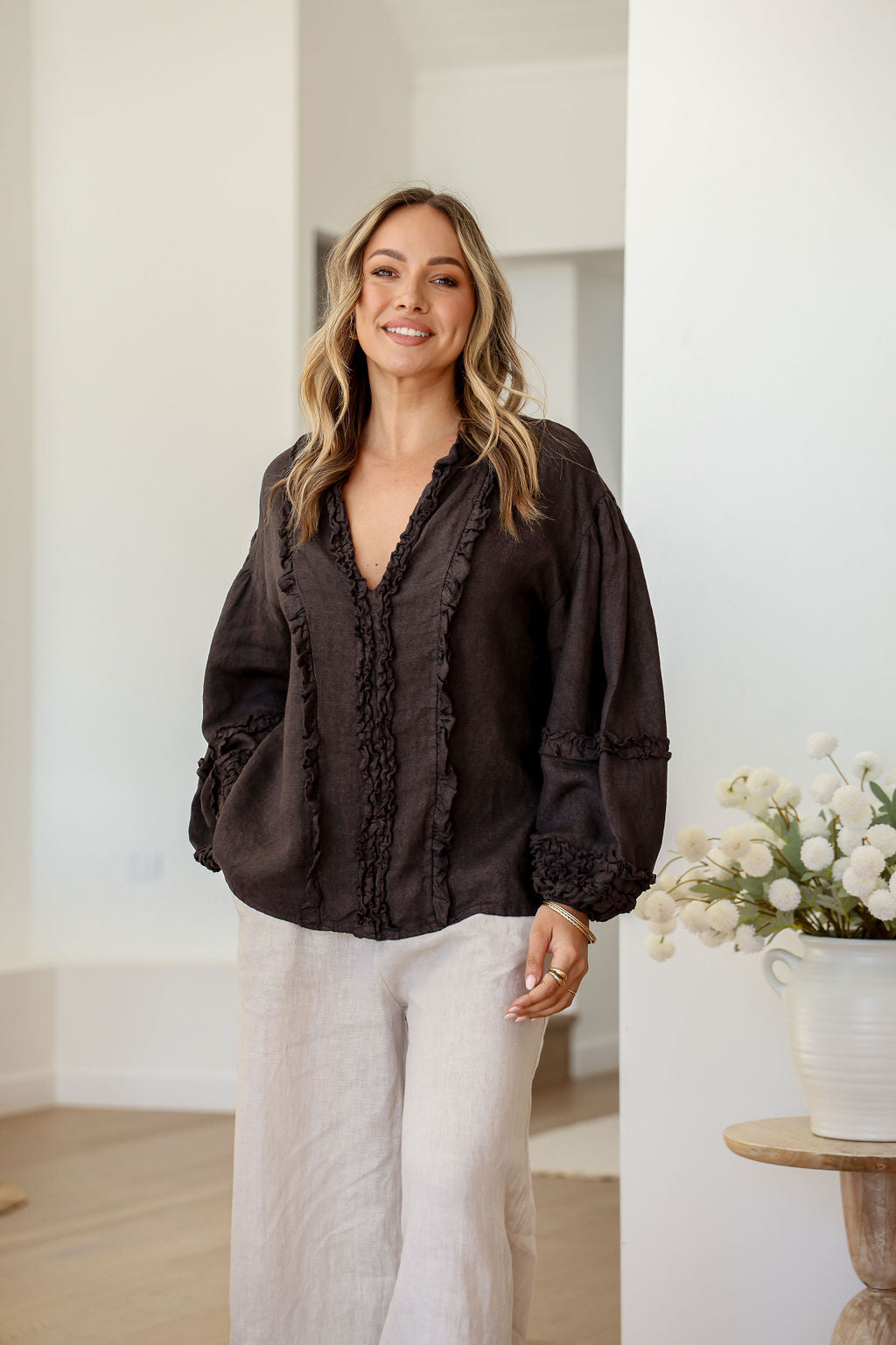 Carina Linen Blouse