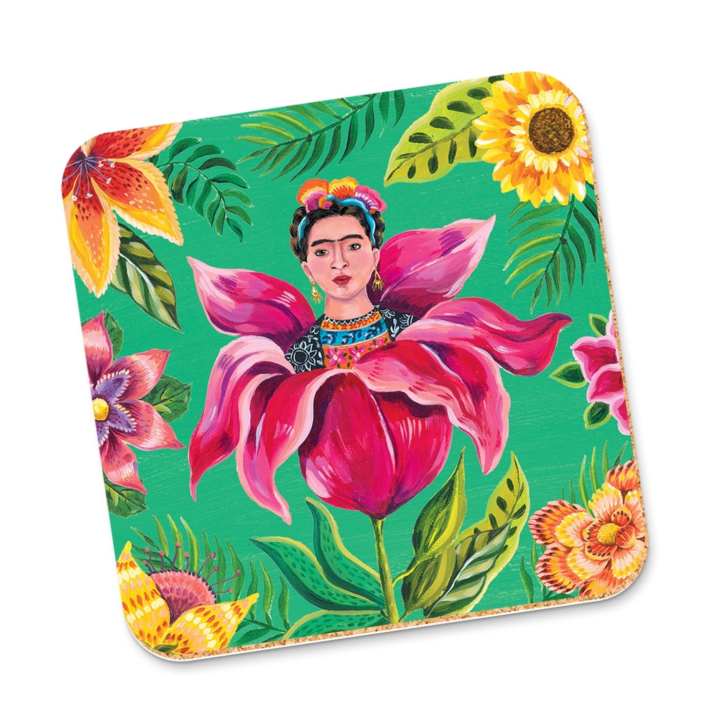 Cork Coaster Viva La Vida Frida In Flower